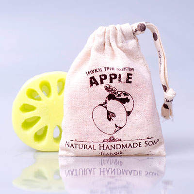 Натуральное Тайское мыло ручной работы с экстрактом яблока Phutawan Apple soap
