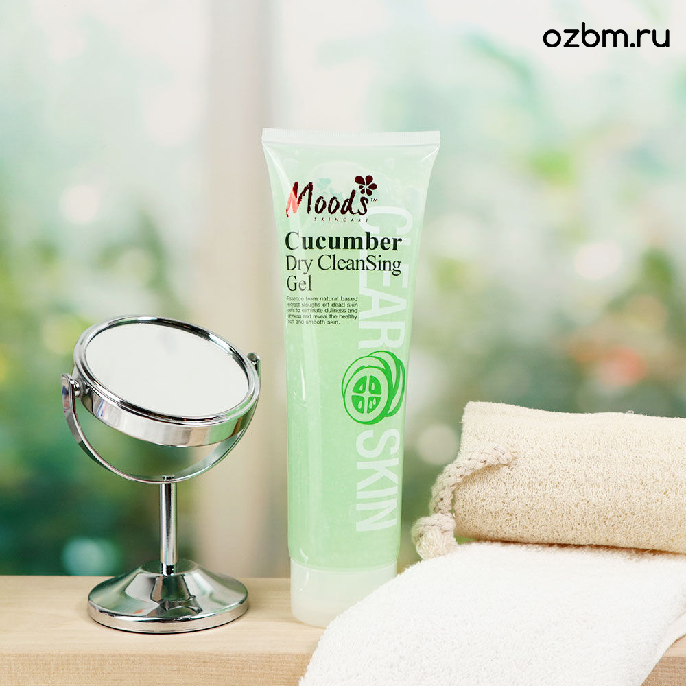 Натуральный Тайская пилинг гель-скатка для лица и тела с Огурцом Moods CLEAR SKIN CUCUMBER DRY CLEANSING GEL купить в Москве и Московской области.